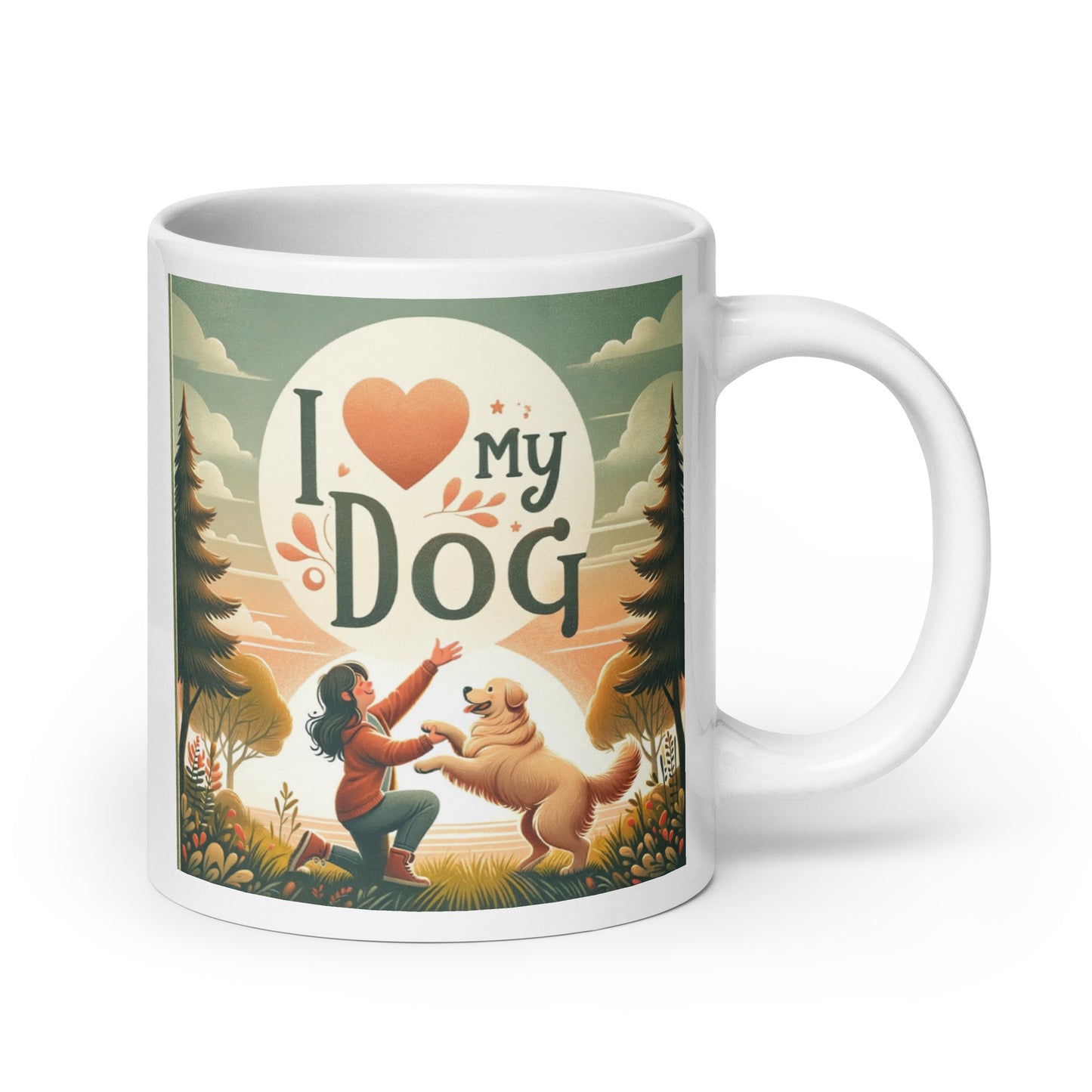 I Love My Dog Glossy Mug