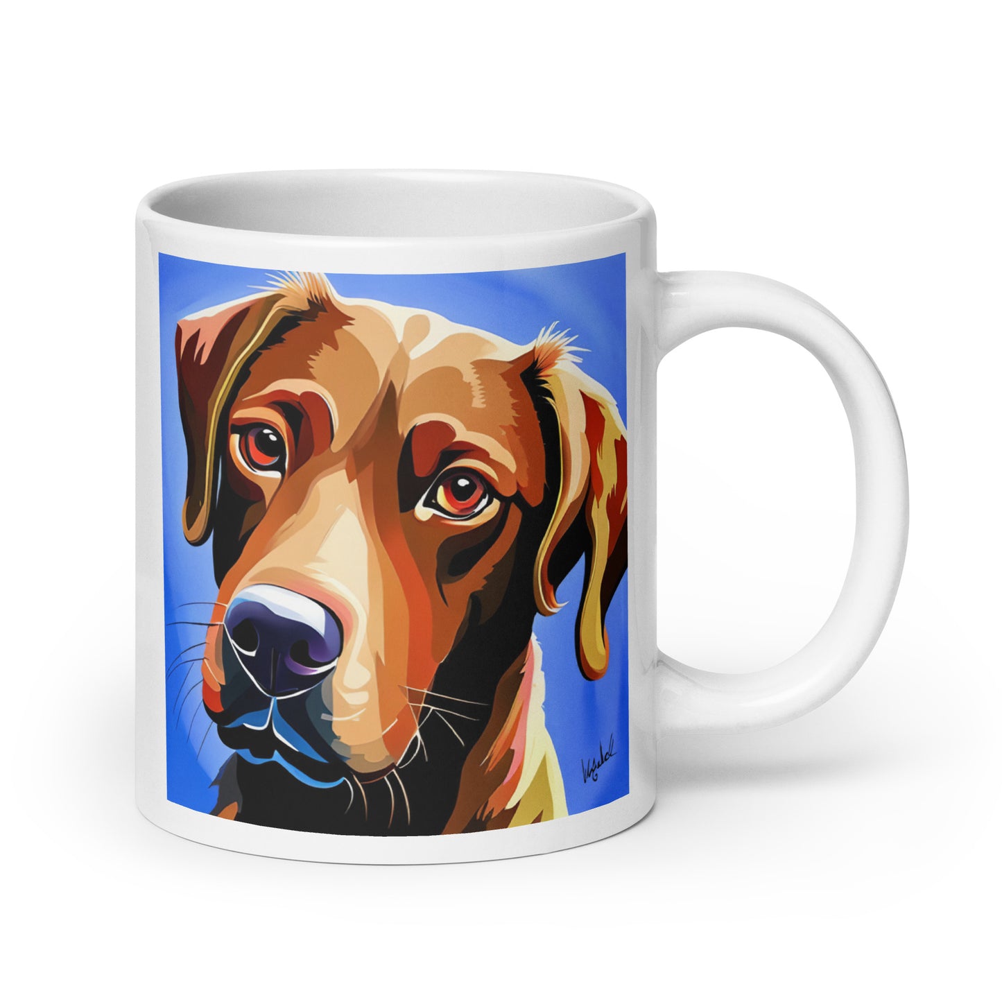 Chocolate Labrador Purple Glossy Mug