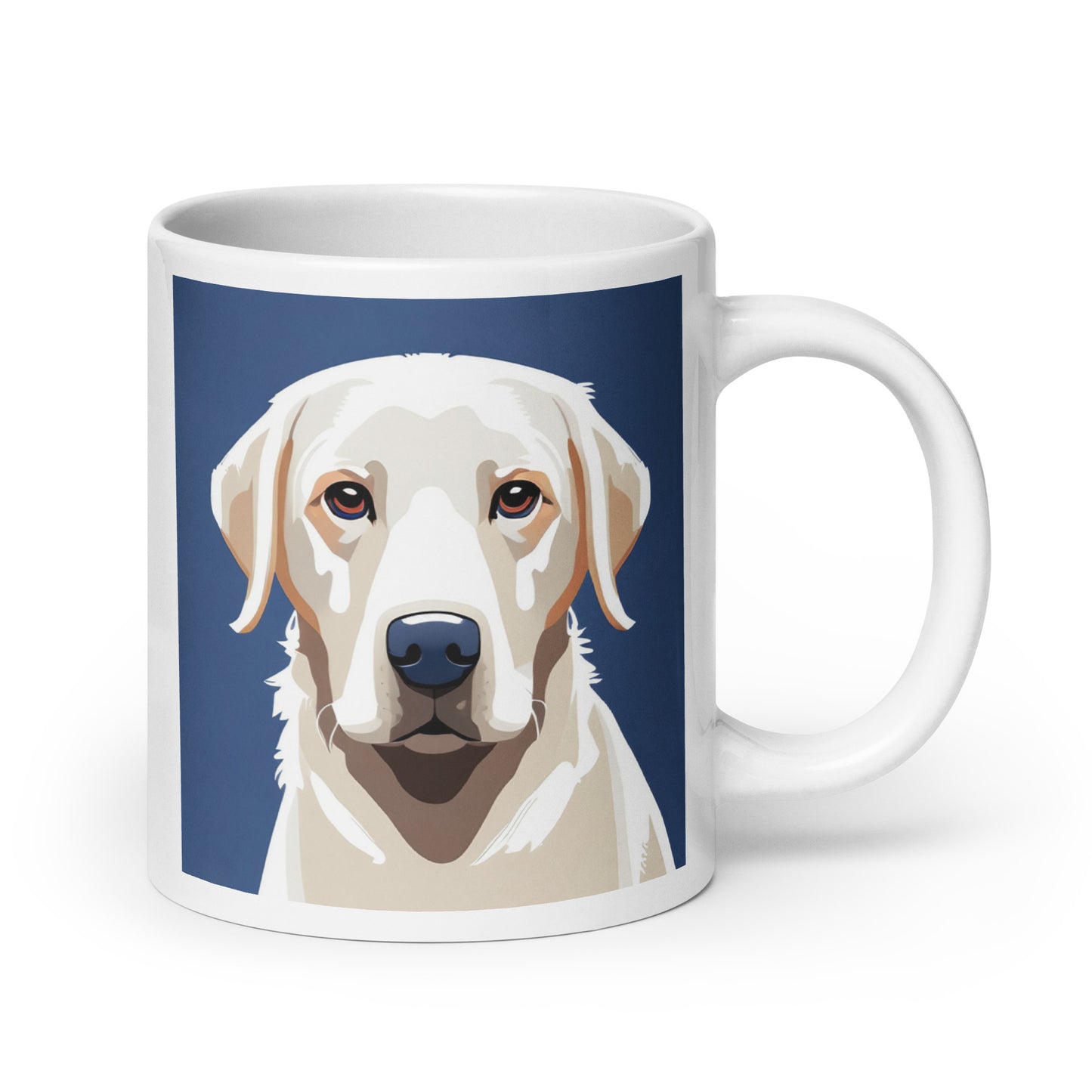 White Lab Blue Glossy Mug