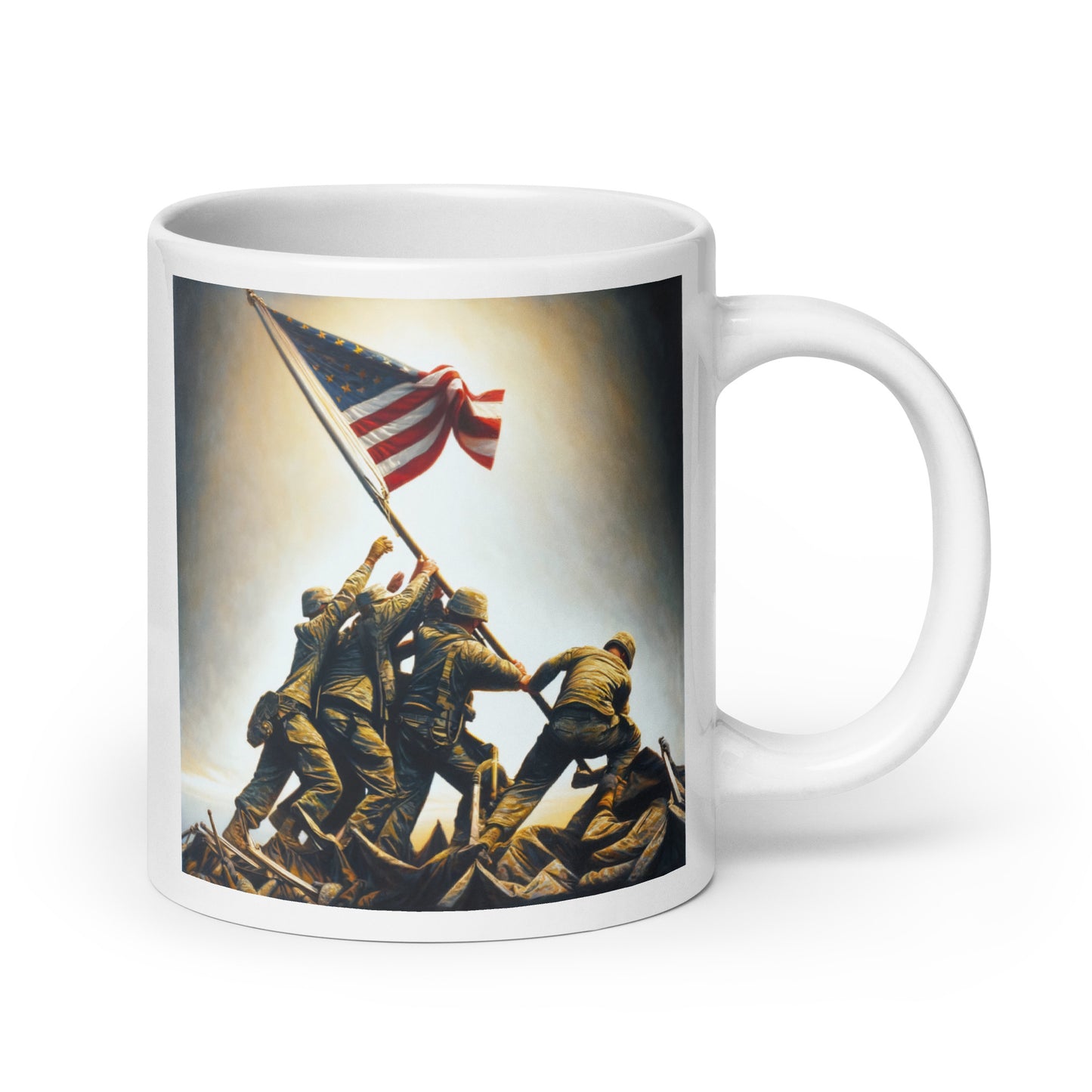 Raising the Flag on Iwo Jima Glossy Mug