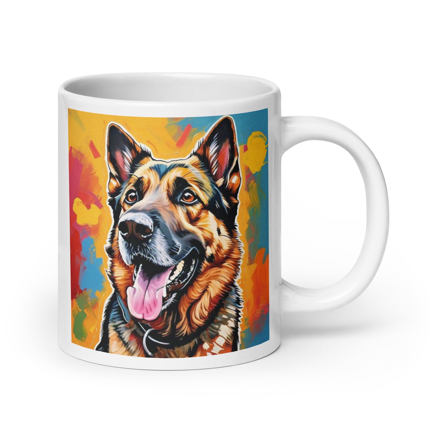 German Shepherd Burst Glossy Mug