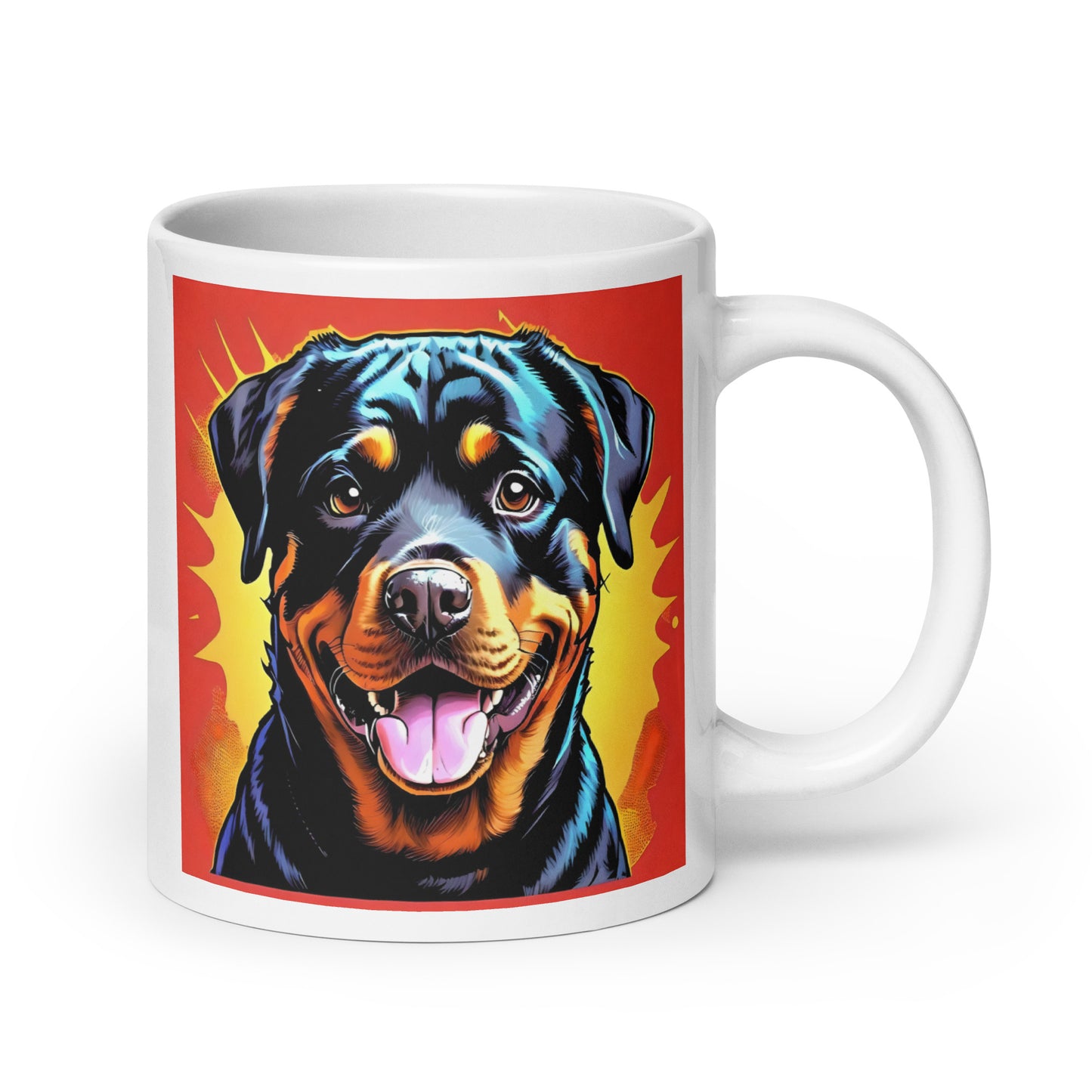 Rottweiler Splash Glossy Mug